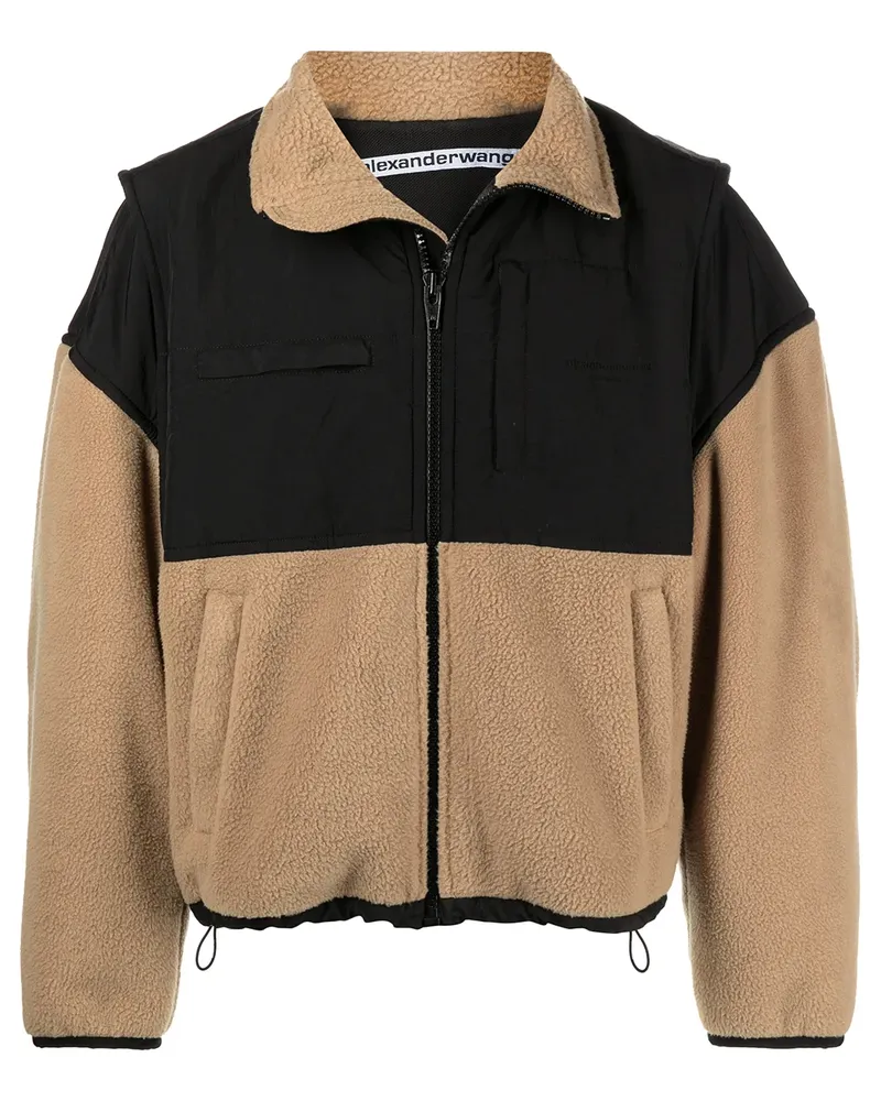 Alexander Wang Fleecejacke mit Kontrasteinsätzen - Braun Braun