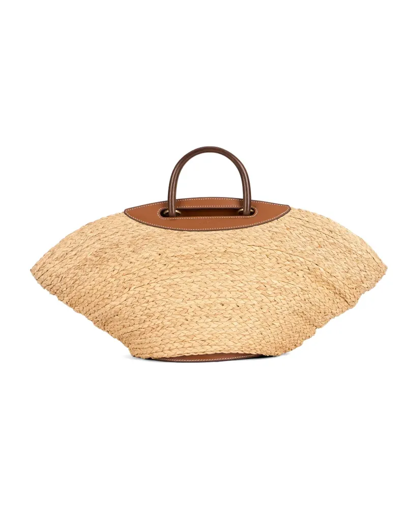 Cult Gaia Wanda leather-trim tote bag - Nude Nude
