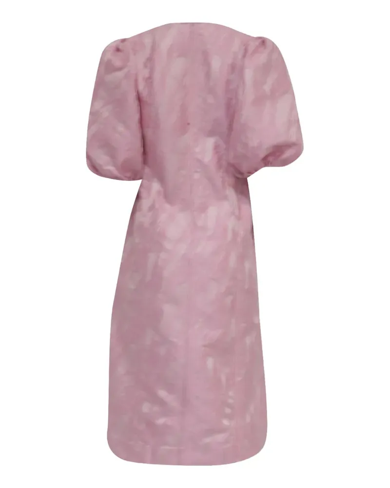 Ganni Kleid mit Puffärmeln - Rosa Rosa