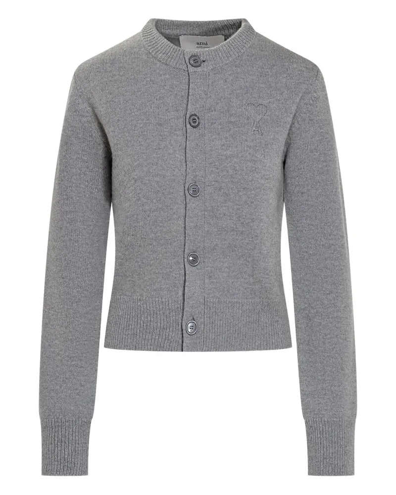 AMI Paris Klassischer Cardigan - Grau Grau