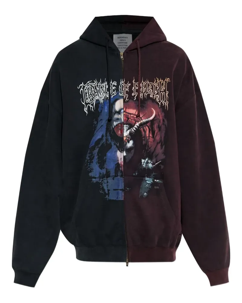 VETEMENTS Hoodie mit Print - Schwarz Schwarz