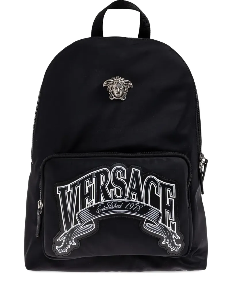 Versace Rucksack mit Medusa - Schwarz Schwarz