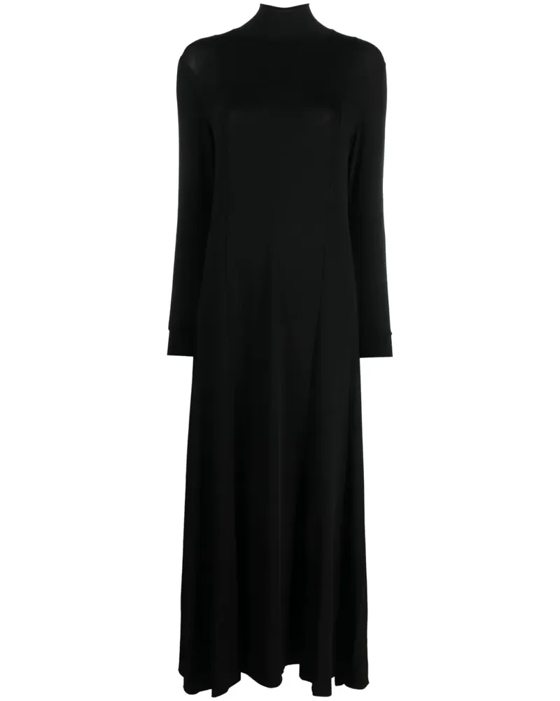 KHAITE Midikleid mit Stehkragen - Schwarz Schwarz