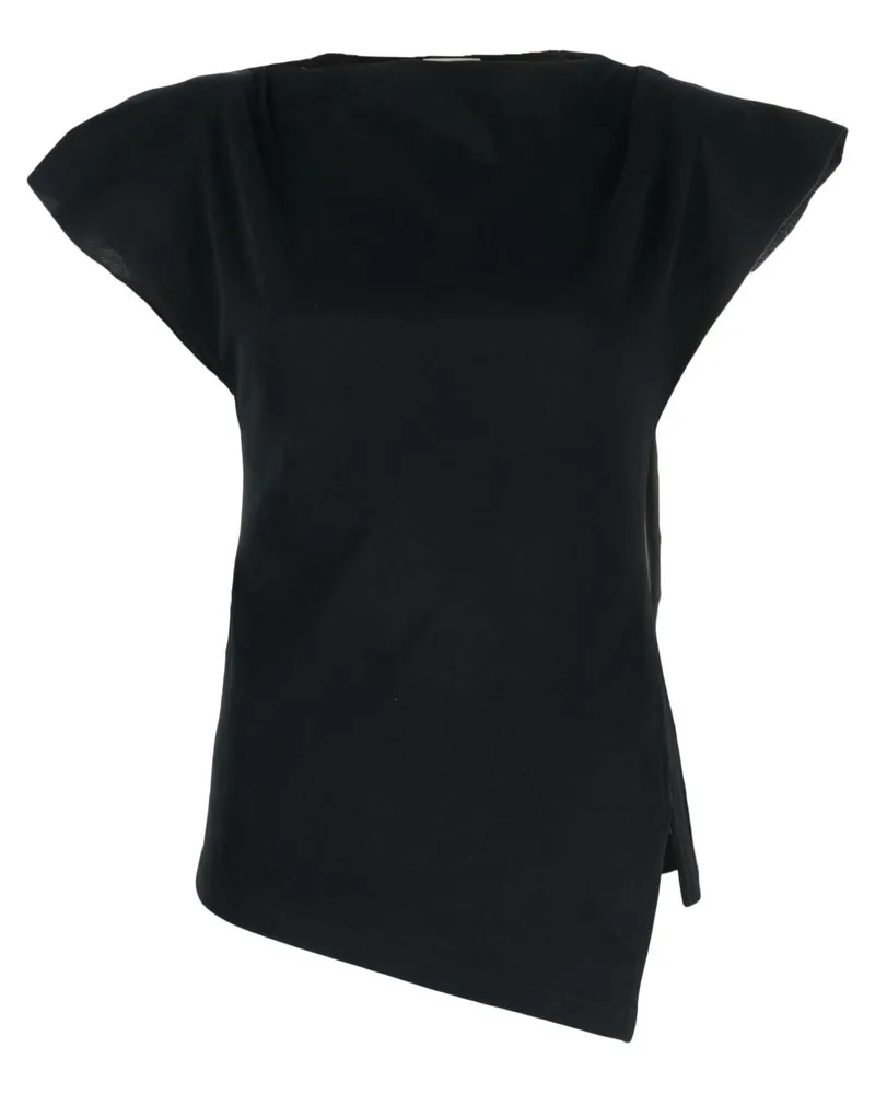 Isabel Marant Asymmetrisches Sebani T-Shirt - Schwarz Schwarz