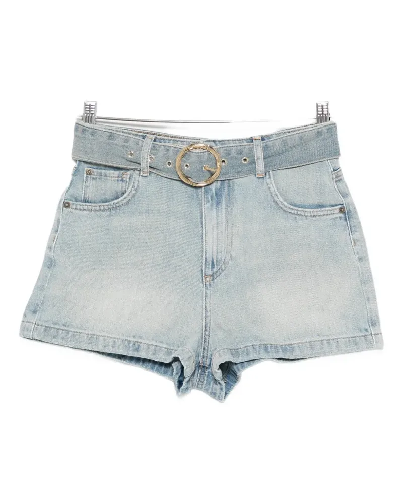 Twin-Set belt denim shorts - Blau Blau