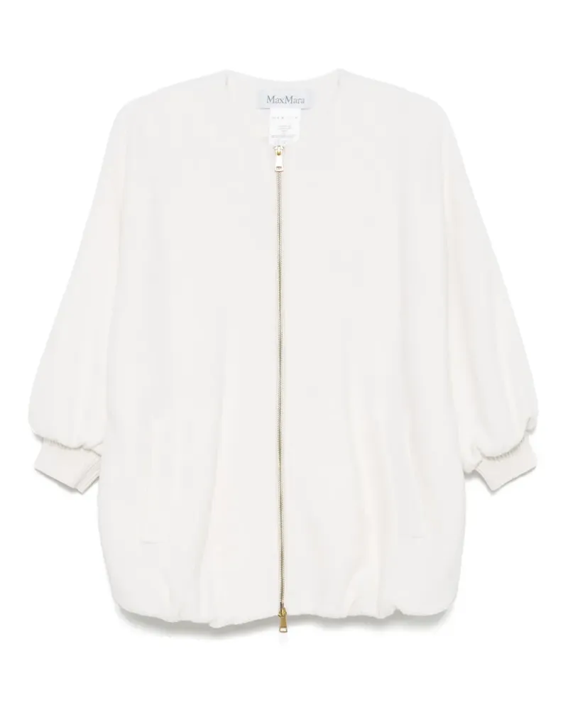 Max Mara Fein gestrickter Cardigan - Weiß Weiß
