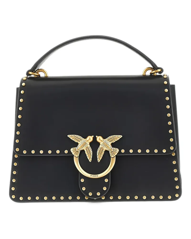 Pinko medium Love stud-embellished tote bag - Schwarz Schwarz