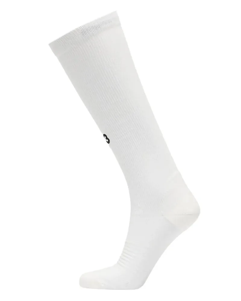 Y-3 Gerippte Kniestrümpfe - Weiß Weiß