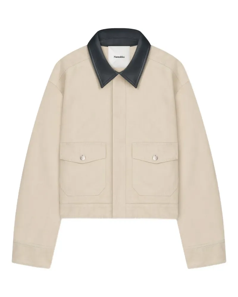 Nanushka Nowell collar shirt jacket - Nude Nude