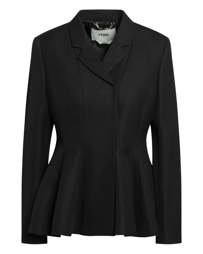 Fendi Einreihiges Sakko - Schwarz Schwarz