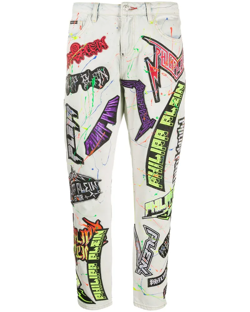 Philipp Plein Jeans mit Logo - Blau Blau
