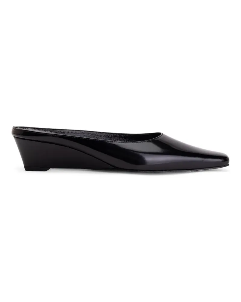 AMOMENTO pointed-toe wedge-heel mules - Schwarz Schwarz