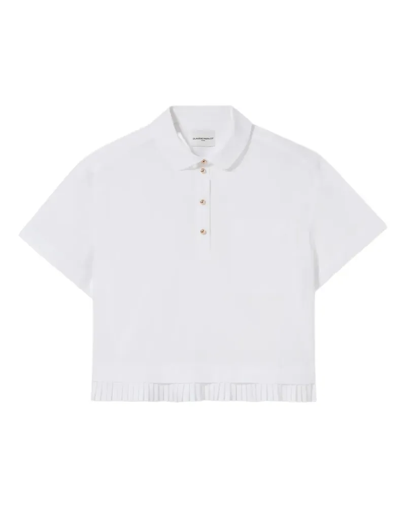 Claudie Pierlot Oberteil mit Bubikragen - Weiß Weiß