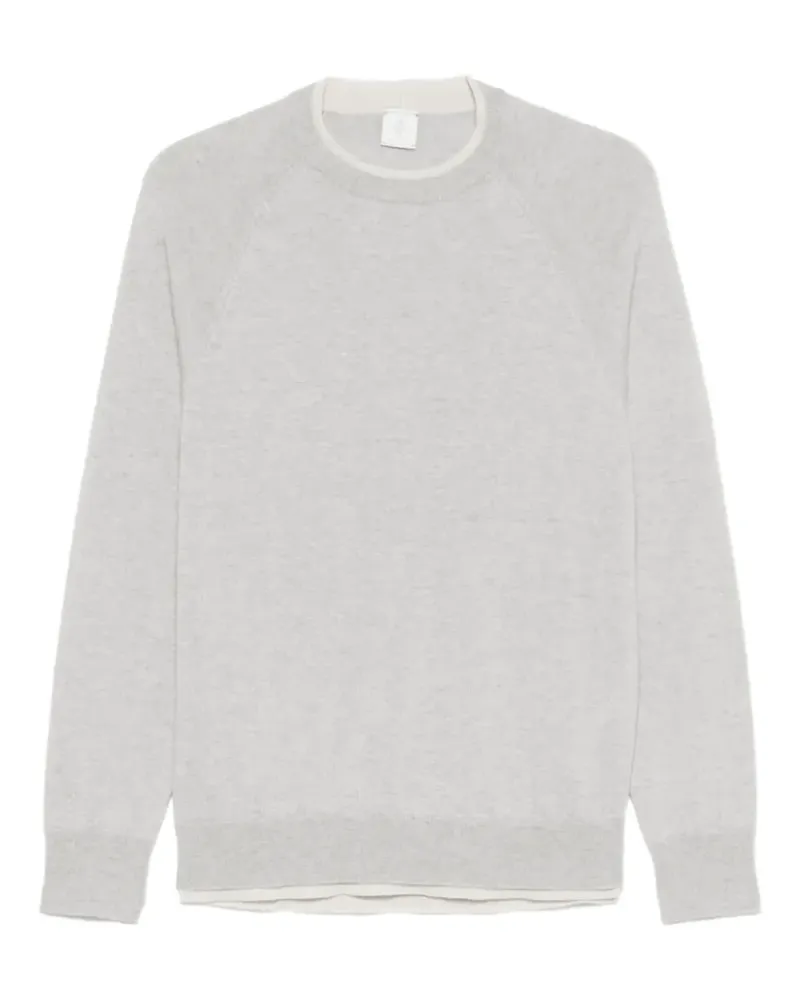Eleventy contrasting-trim sweater - Grau Grau