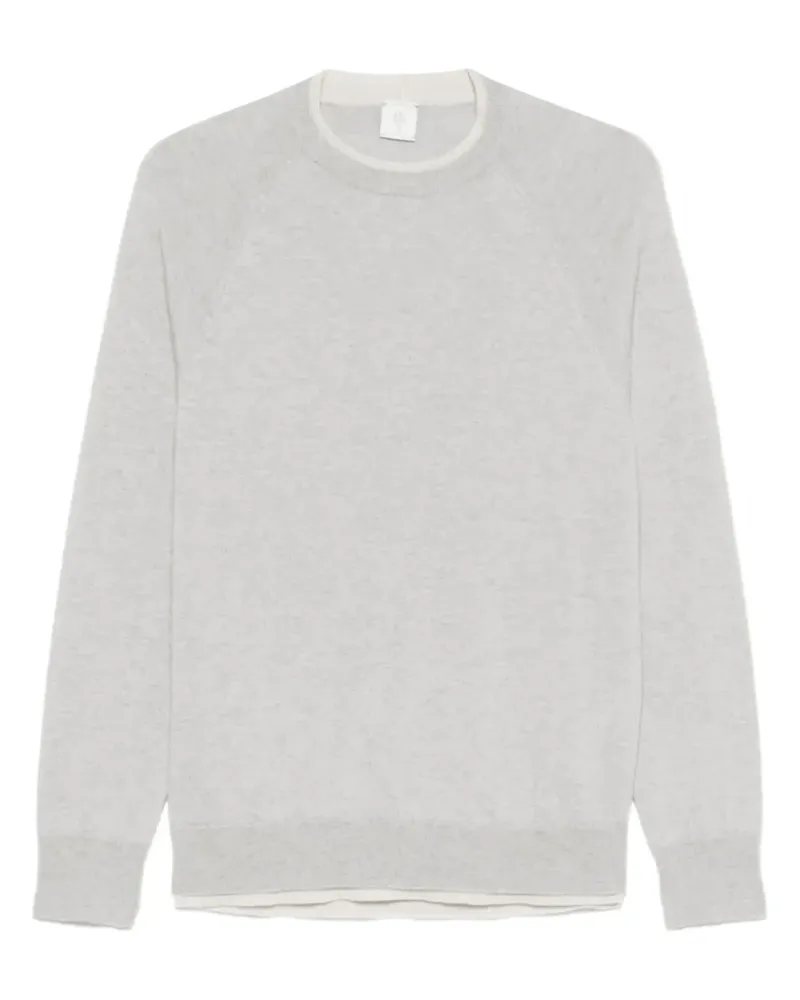 Eleventy contrasting-trim sweater - Grau Grau