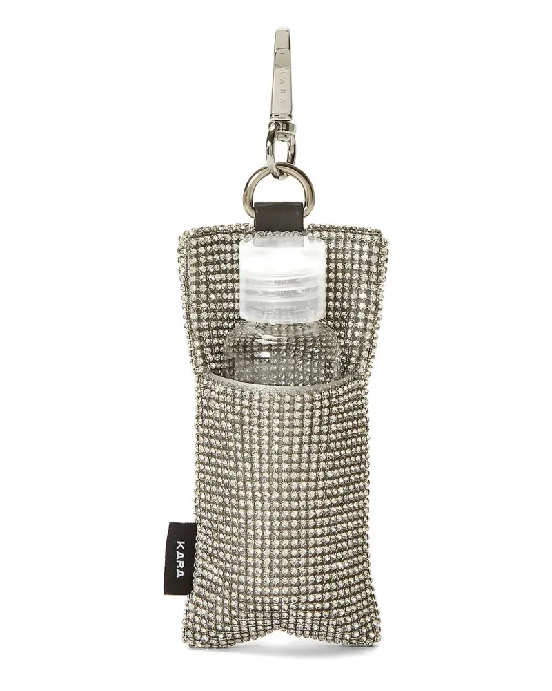 KARA 10.10 crystal-mesh keyring - Silber Silber