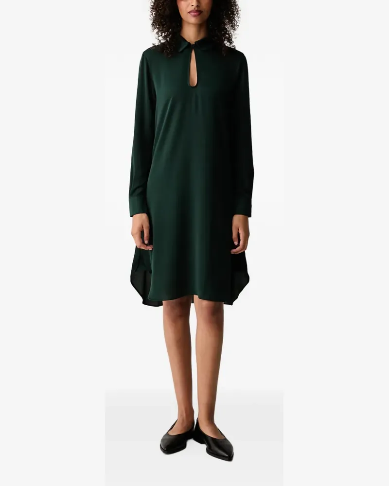 Lacoste Kleid mit abgerundetem Saum und Schlüssellochausschnitt - Grün Grün