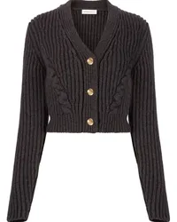 Nina Ricci Cardigan mit V-Ausschnitt Grau