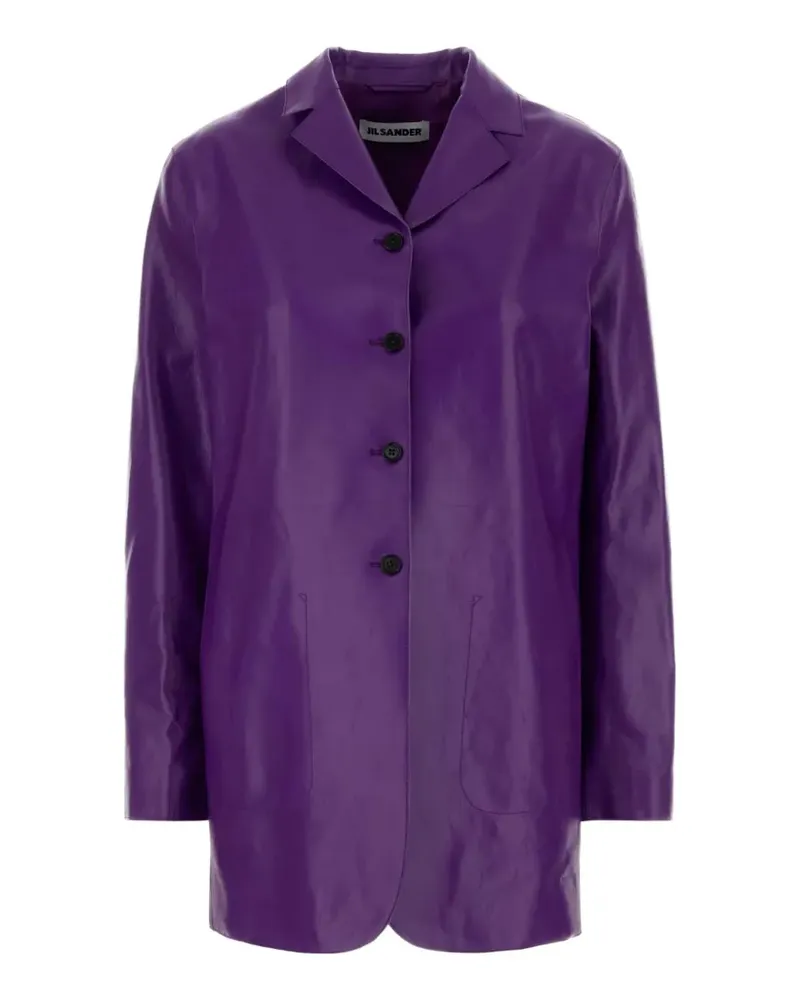 Jil Sander button-down leather jacket - Violett Violett
