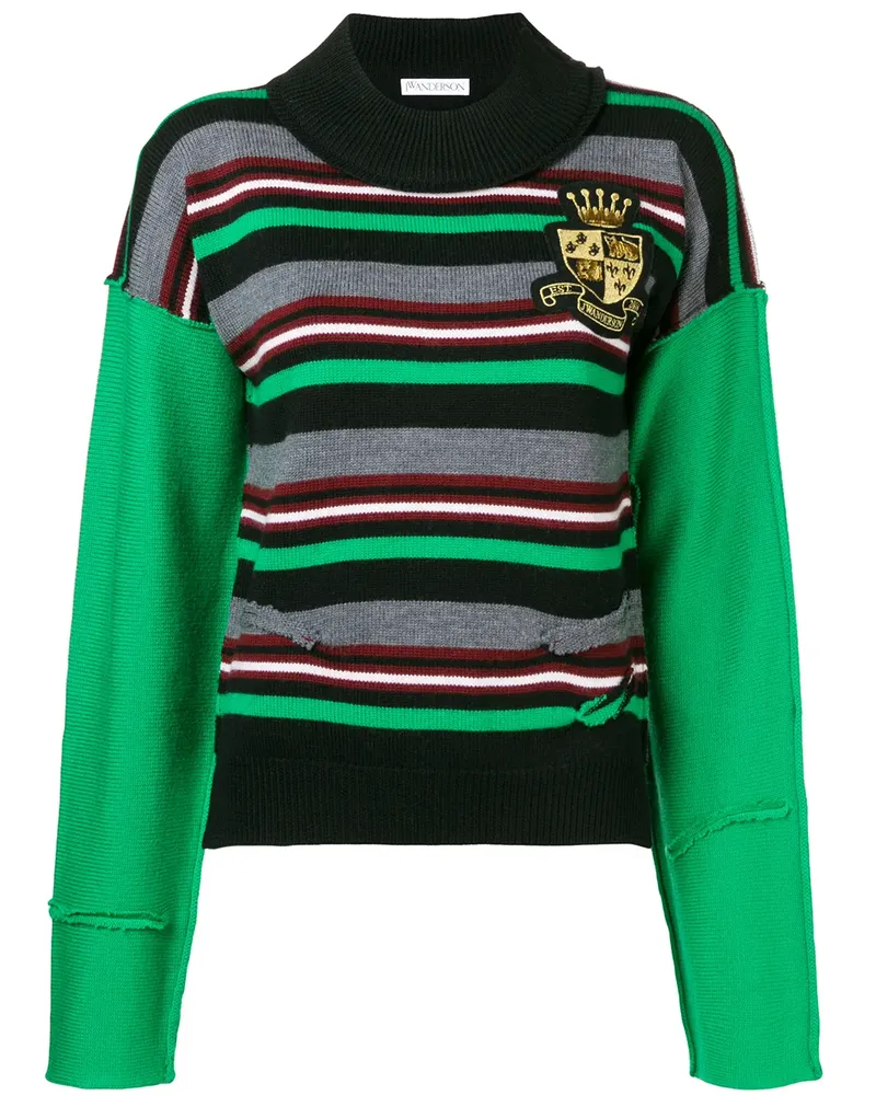 J.W.Anderson Strickpullover mit Logo - Grün Grün