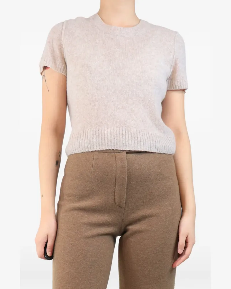 James Perse Gestricktes T-Shirt - Nude Nude