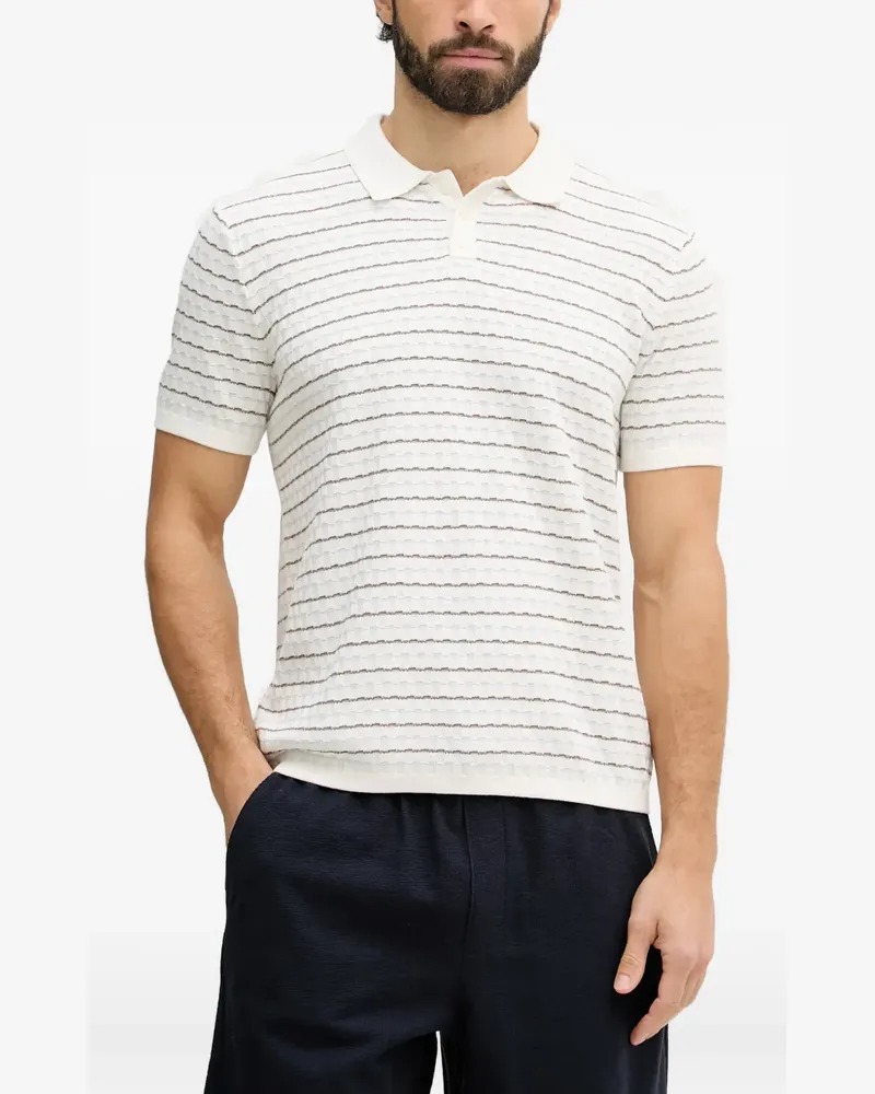 Guess striped polo shirt - Weiß Weiß