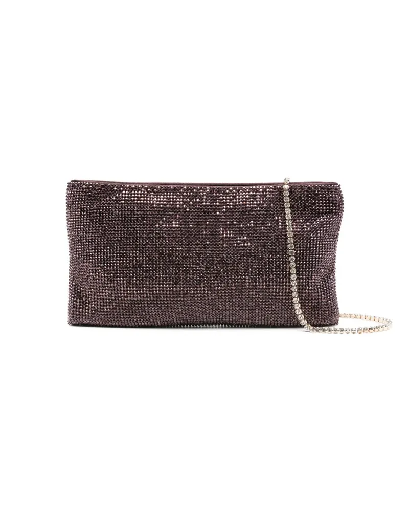 Benedetta Bruzziches Clutch mit Kristallverzierung - Violett Violett