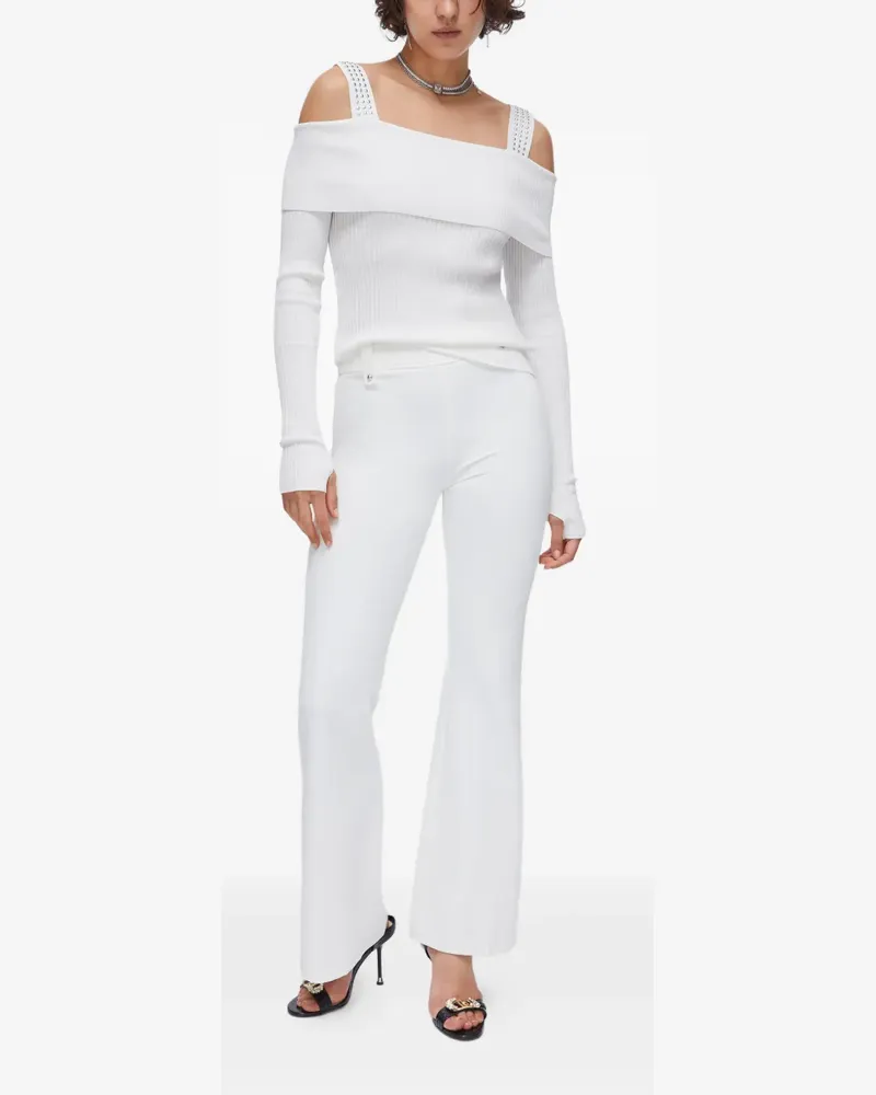 Liu Jo Studded off-the-shoulder sweater - Weiß Weiß