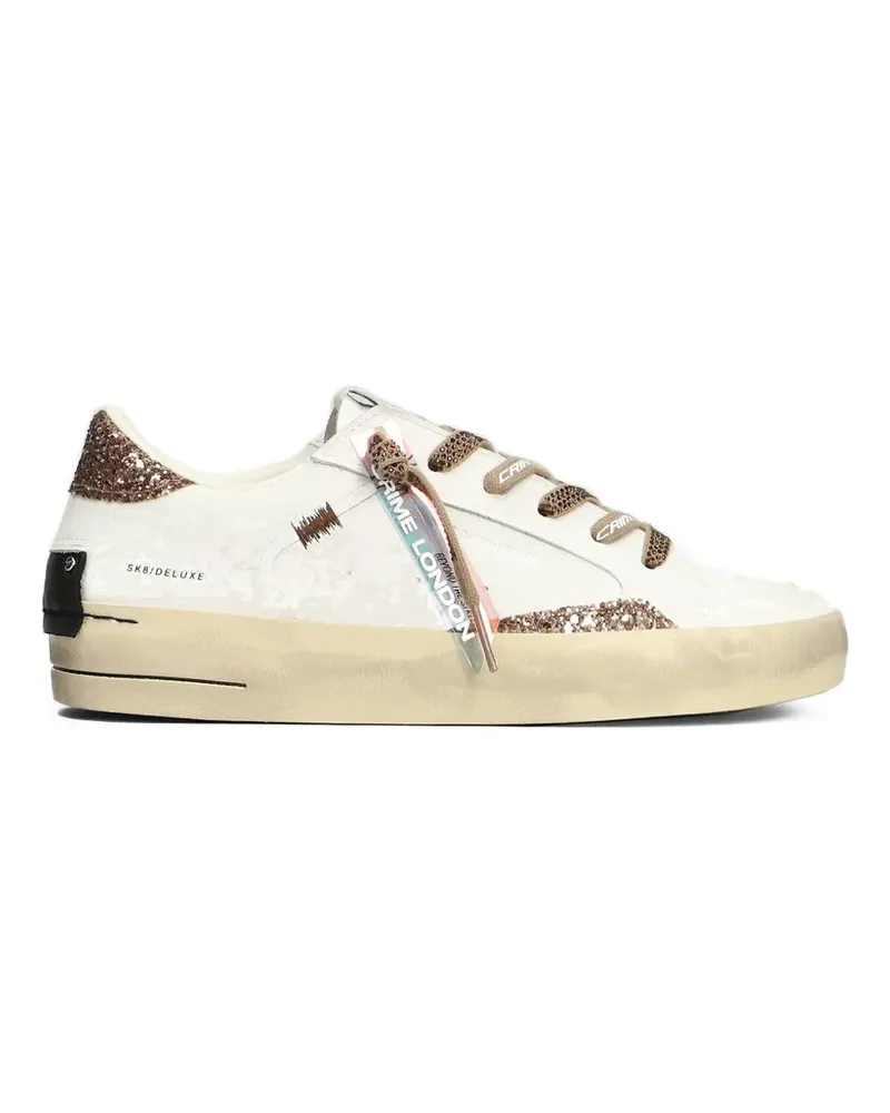 Crime SK8 Deluxe glitter-panel sneakers - Weiß Weiß