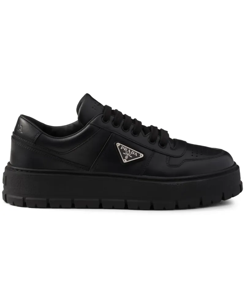 Prada Sneakers aus Leder - Schwarz Schwarz