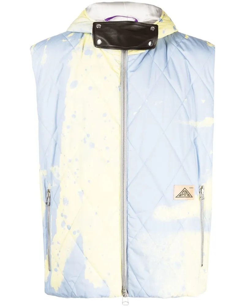 OAMC Kapuzenweste mit abstraktem Print - Blau Blau