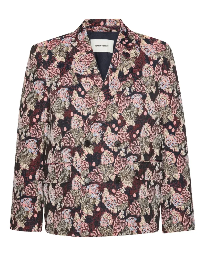 Henrik Vibskov double-breasted blazer - Blau Blau