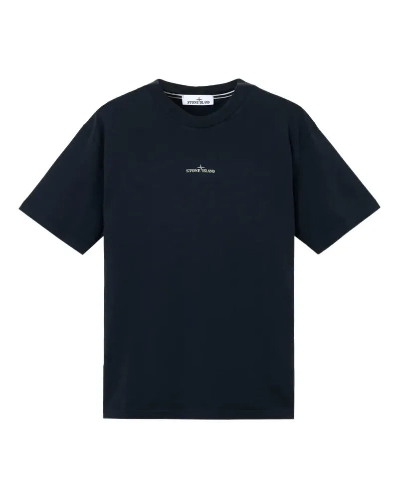 Stone Island T-Shirt mit Kompass-Print - Blau Blau
