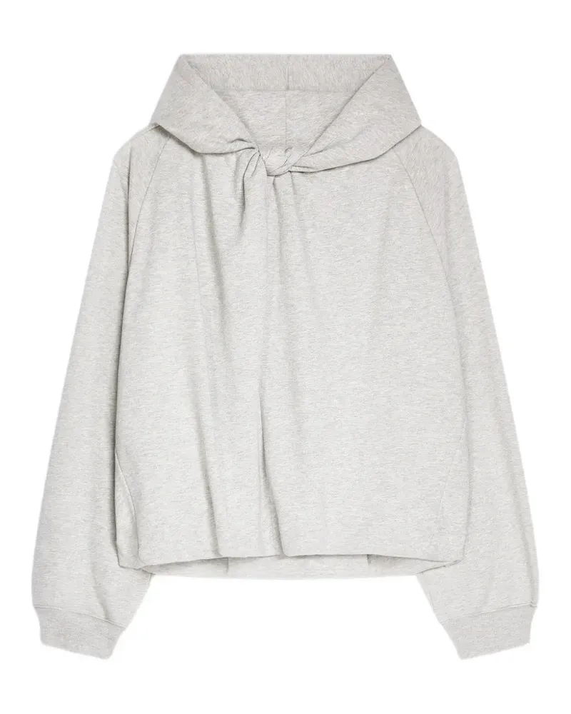 Dries van Noten Drapierter Hoodie - Grau Grau