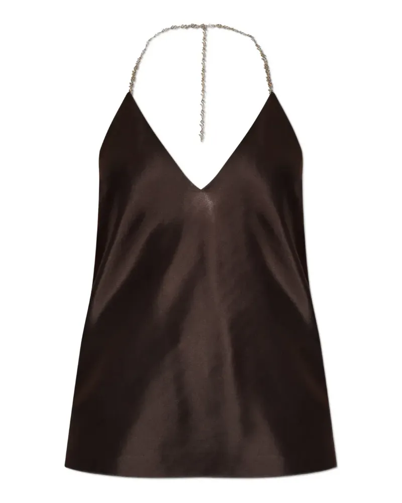 SPORTMAX Bluse mit Kettenriemen - Braun Braun