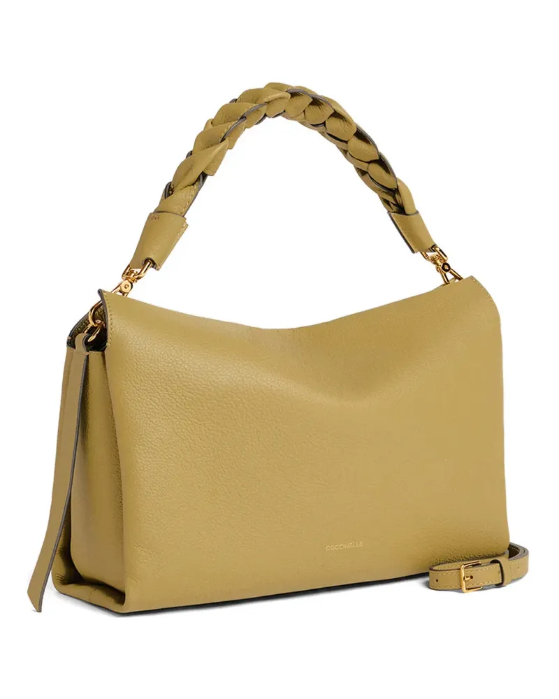 Coccinelle Mittelgroße Boheme Schultertasche mit Flechtriemen - Gelb Gelb