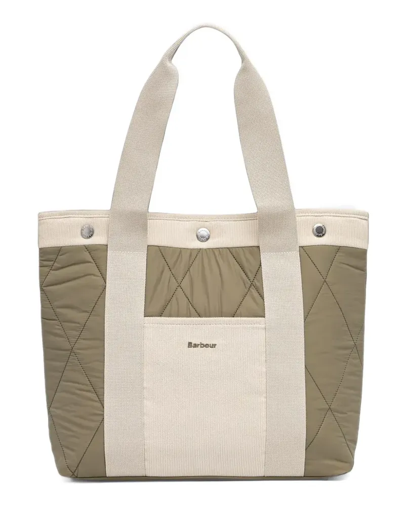 Barbour Gesteppter Healy Tote Bag mit Cordbesatz - Grün Grün