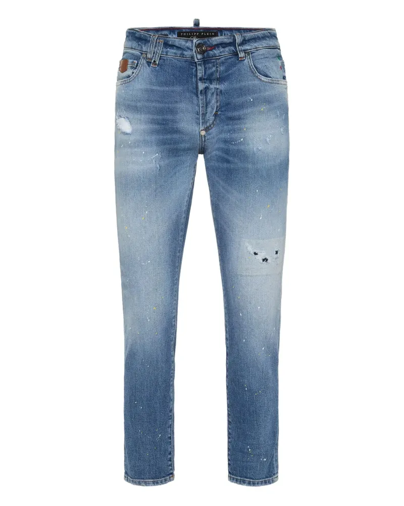 Philipp Plein Jeans im Distressed-Look - Blau Blau