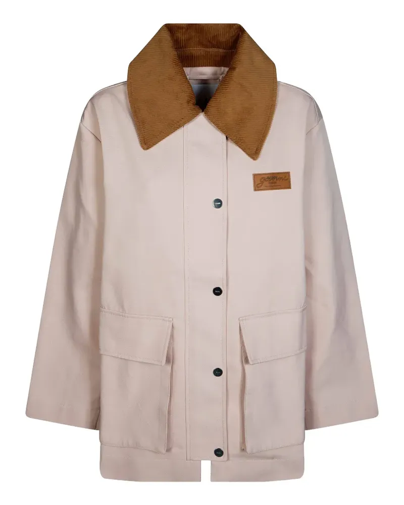 Ganni Jacke mit Cordkragen - Nude Nude