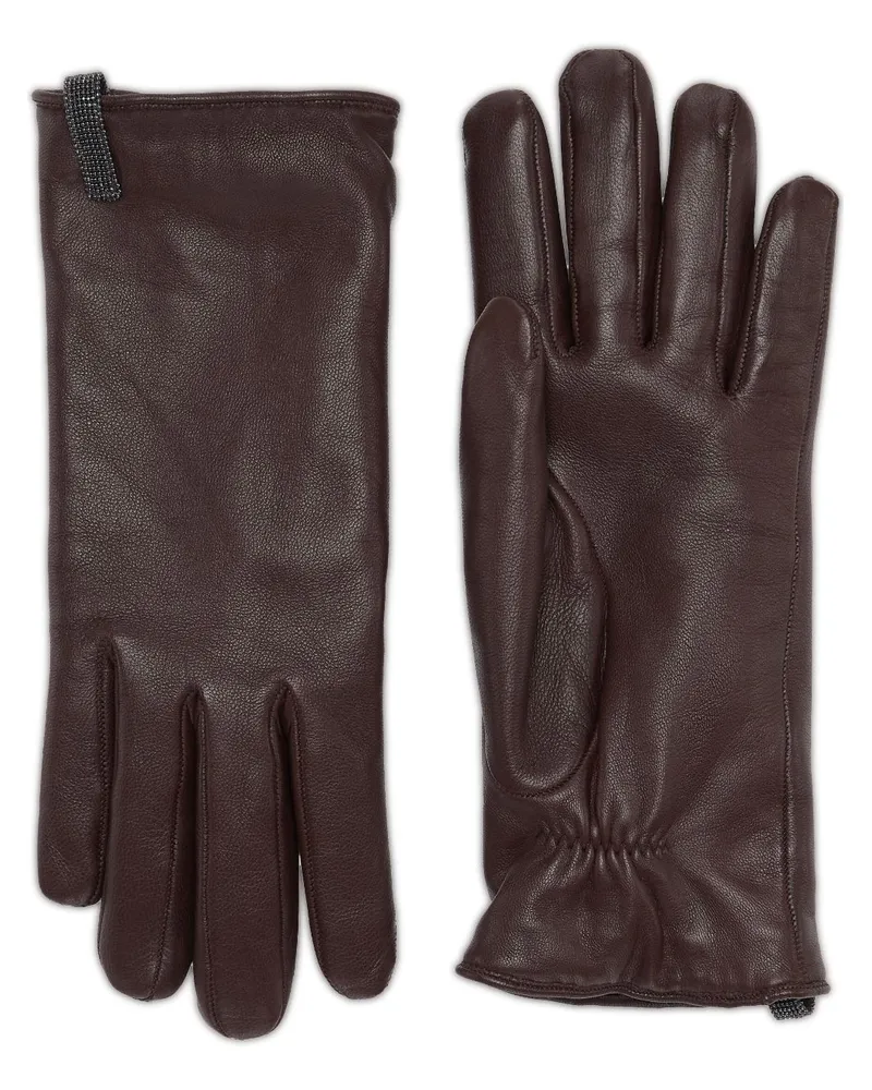 Brunello Cucinelli Handschuhe aus Leder - Braun Braun