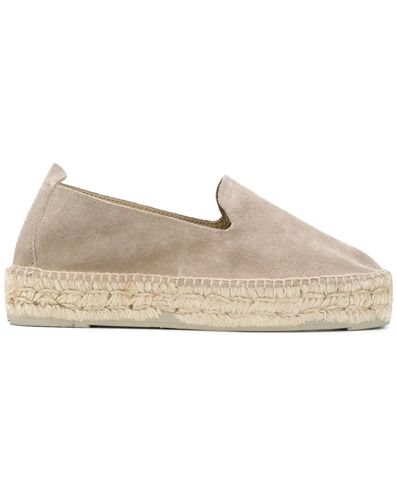 Manebí Espadrilles mit Plateau - Nude Nude