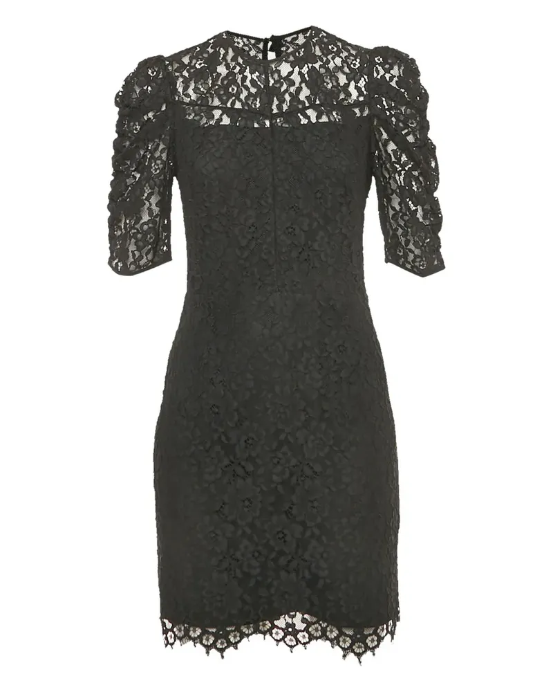 Sandro Minikleid aus Spitze mit Blumenmuster - Schwarz Schwarz