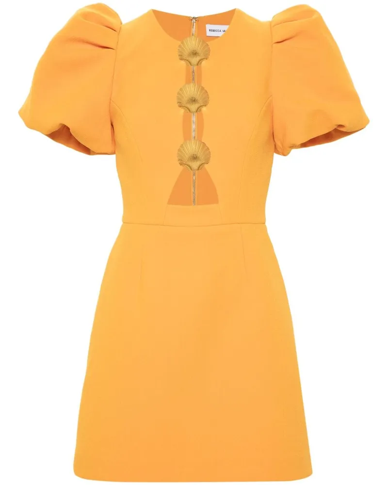 Rebecca Vallance Minikleid aus Krepp mit Cut-Out Orange