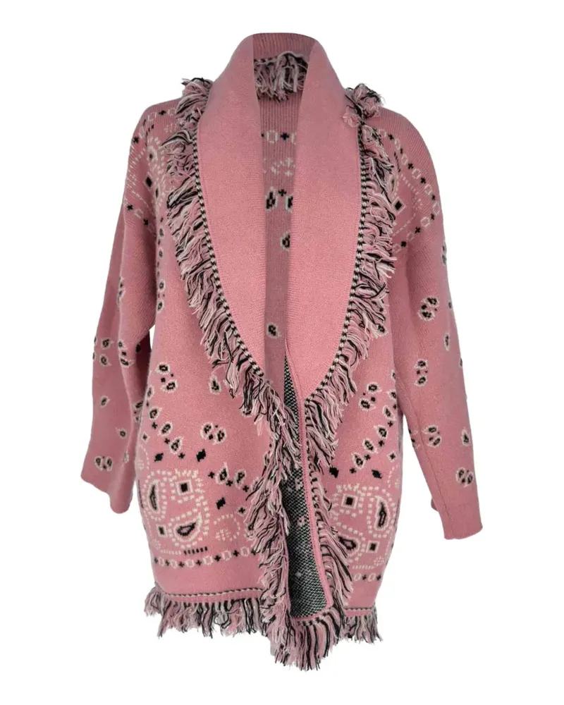 Alanui Paisley wrap cardigan - Rosa Rosa