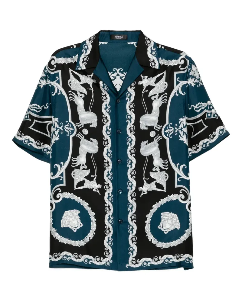 Versace Hall of Heroes Hemd - Blau Blau