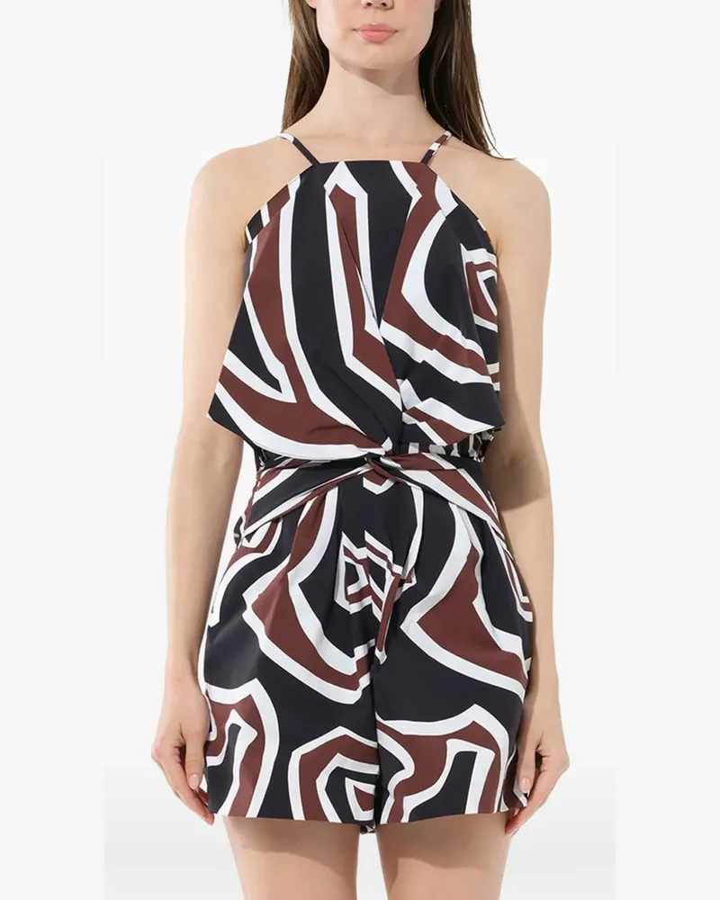 Emilio Pucci abstract-print jumpsuit - Schwarz Schwarz