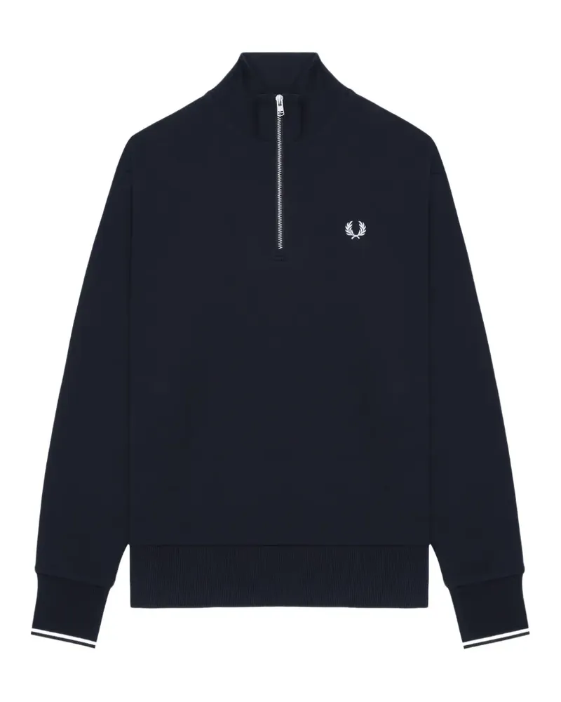 Fred Perry Sweatshirt mit Reißverschluss - Schwarz Schwarz