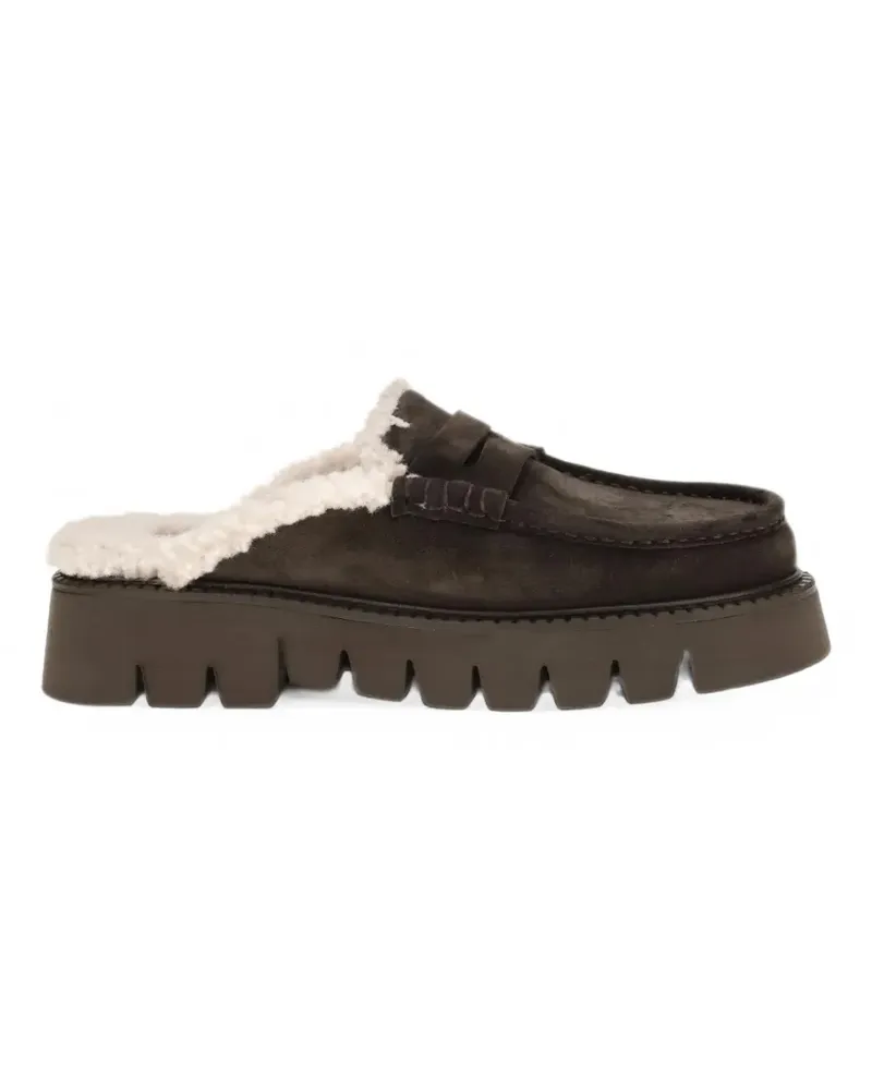 Pedro Garcia Savy Mules mit Shearling-Futter - Braun Braun