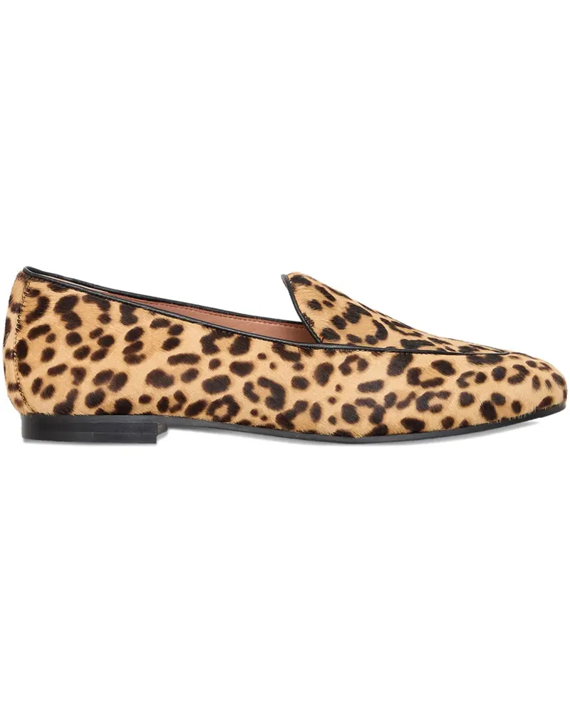 Aquazzura leopard-print loafers - Nude Nude
