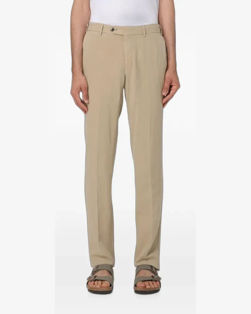 PT TORINO button-up straight-leg trousers - Nude Nude